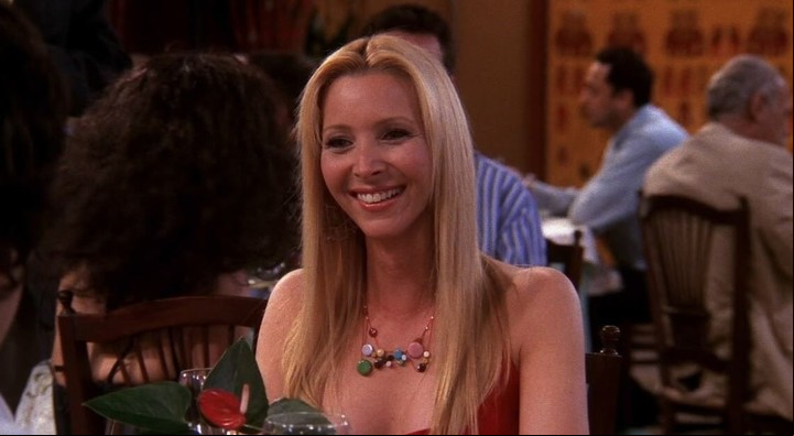 Lisa Kudrow en el papel Phoebe Buffay, en "Friends".