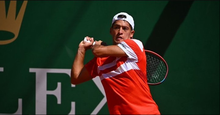 Sebastián Báez en el Masters 1000 de Montecarlo. Foto Twitter @ATPTour_ES