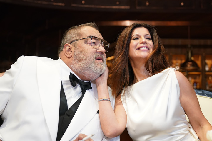 En una postal del casamiento de Jorge Lanata con Elba Marcovecchio en Dok Haras. Foto: Juano Tesone