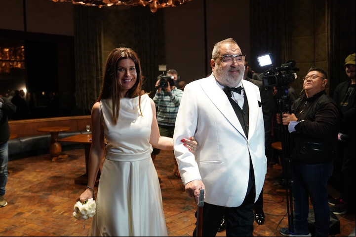 El casamiento de Jorge Lanata con Elba Marcovecchio. Foto Juano Tesone