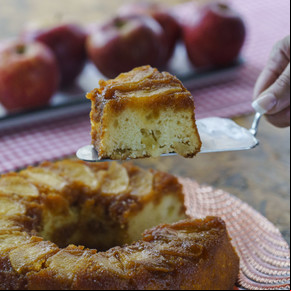 Torta invertida de manzana