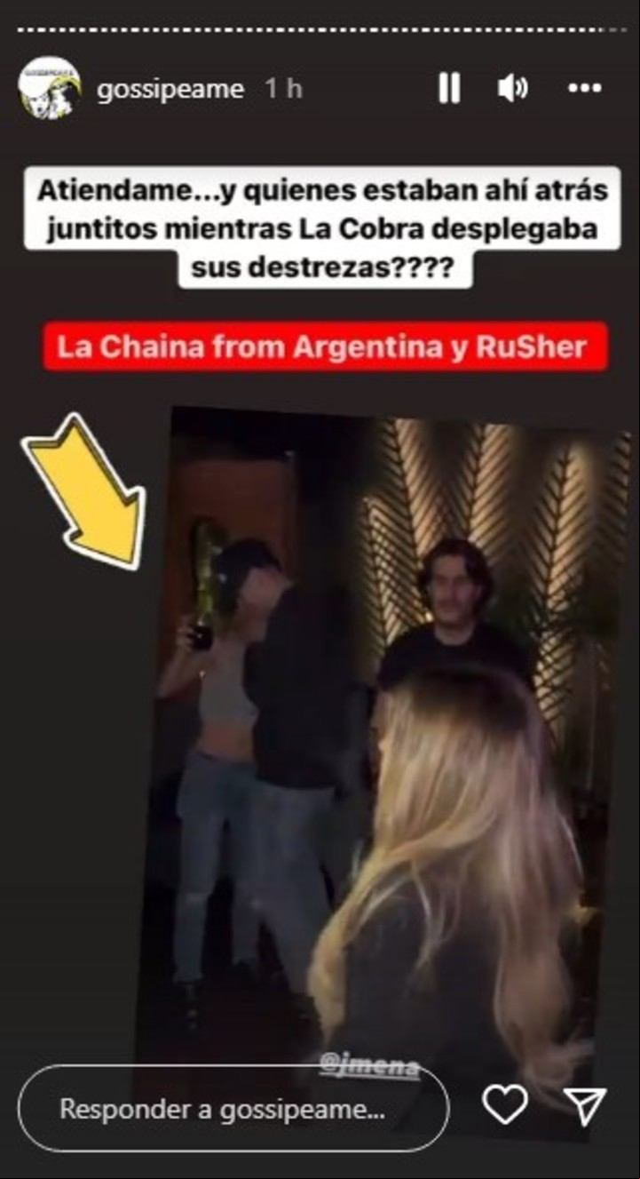 La China Suárez y Rusherking en la fiesta tras la entrega de los Martín Fierro.