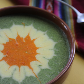 Sopa crema tricolor