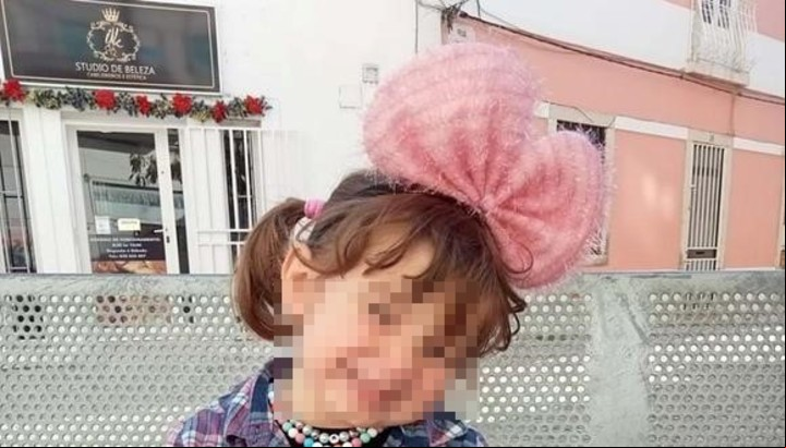 La pequeña Jessica, en una foto publicada por el sitio Correio da Manha de Portugal.