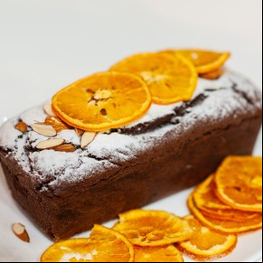 Budín de chocolate, naranja y aceite de oliva