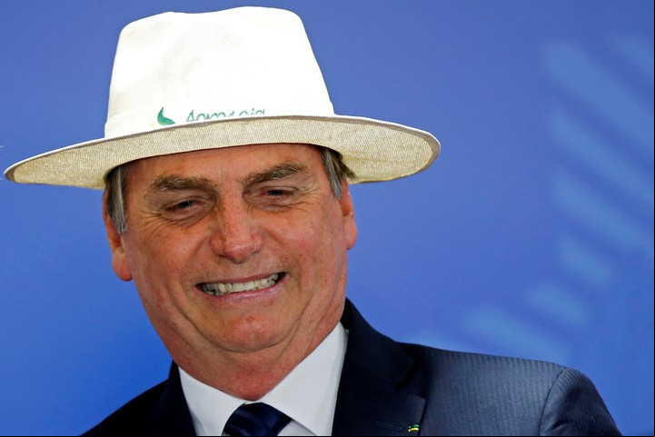 El presidente Jair Bolsonaro, en un acto en Brasilia. Foto Reuters