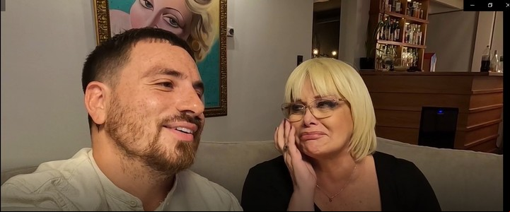 Fede Bal emocionó a Carmen Barbieri con l sorpresa que le preparó en Israel. Captura Video Resto del Mundo.