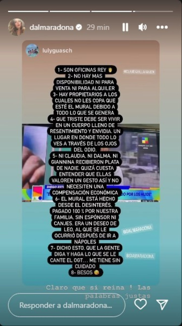 El descargo que compartieron las hermanas Maradona.