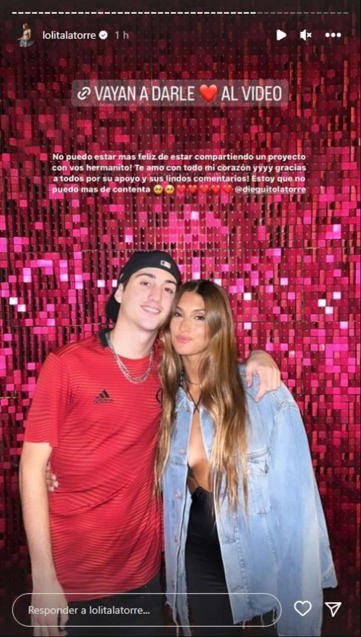 Lola y Dieguito Latorre en el evento de presentación de Vente. Foto: Instagram