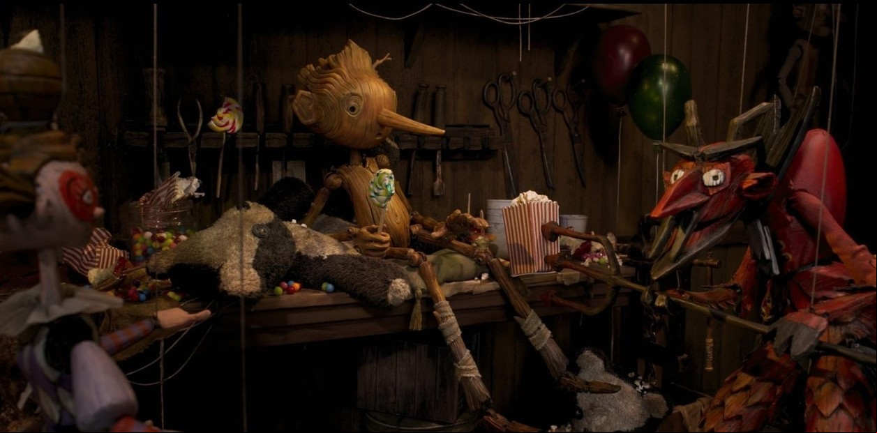 Pinocho en la reciente adaptación al cine de Guillermo del Toro.