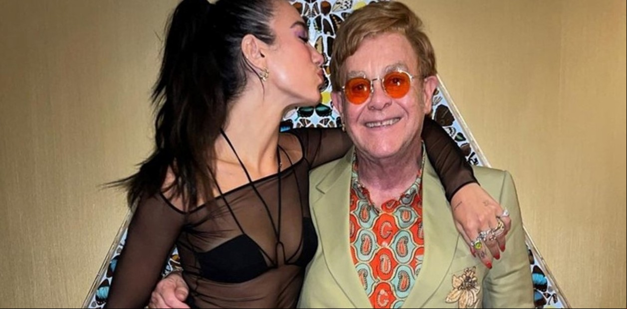 Elton John, junto a Dua Lipa.
