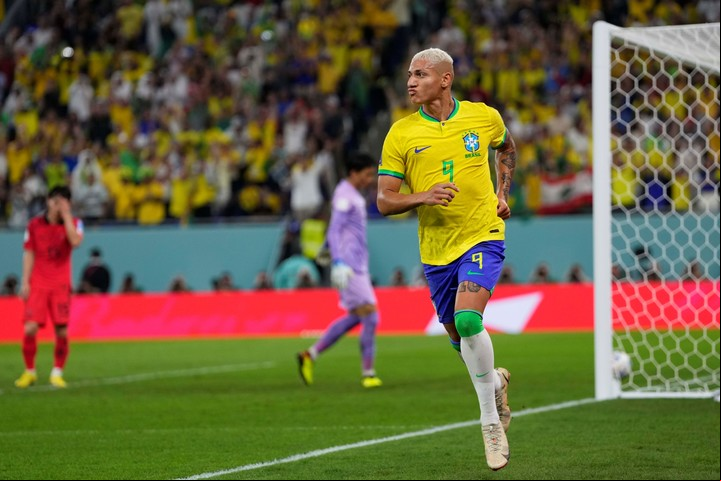 Ante Corea del Sur, Richarlison marcó su tercer gol en la Copa del Mundo. (AP Photo/Manu Fernandez)