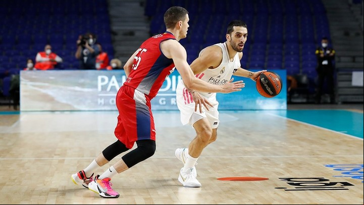 Campazzo jugó su último partido en Real Madrid en noviembre de 2020. Foto @RMBaloncesto