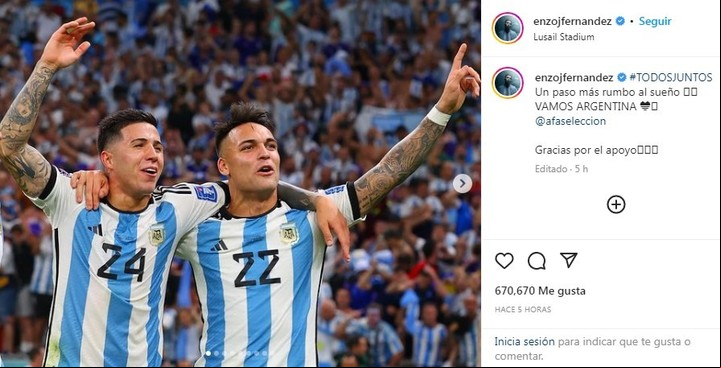 Así festejaron los jugadores de la Selección en Instagram