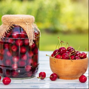 Cerezas en almíbar