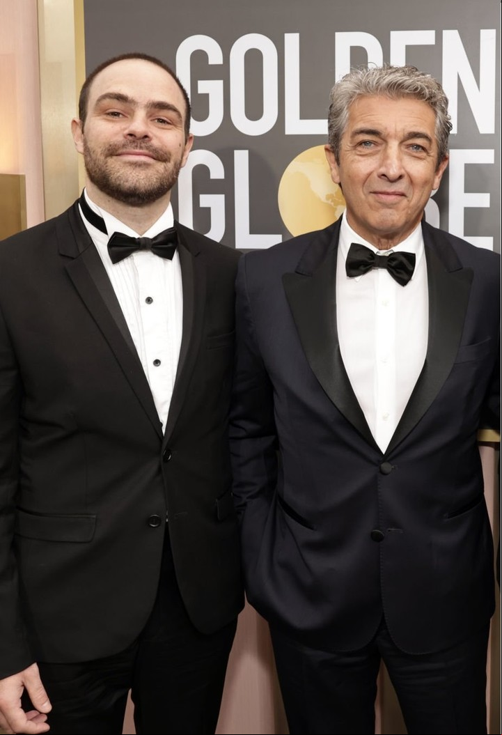Peter Lanzani y Ricardo Darín, protagonistas de "Argentina1985", en la alfombra roja de los #GoldenGlobes @altapeli