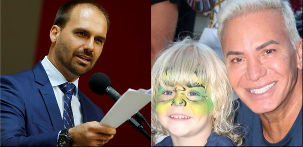 El hijo de Jair Bolsonaro criticó a Flavio Mendoza por una foto junto a su hijo: "La decadencia de Occidente"