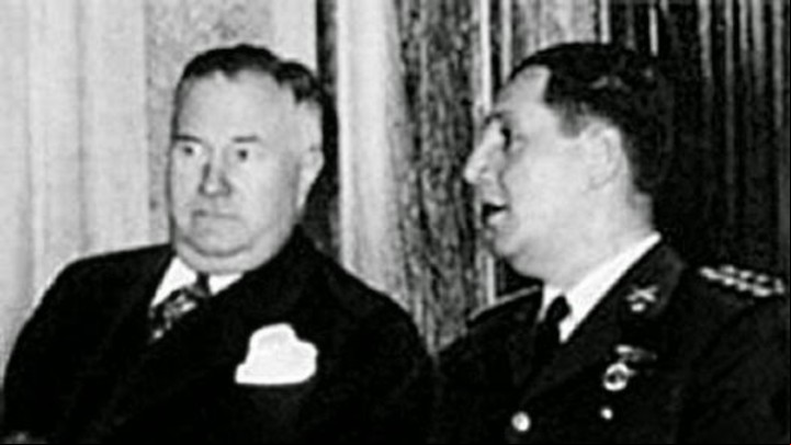 Braden y Perón, en Buenos Aires, 1945.