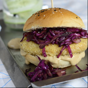 Hamburguesa crispy  de pollo