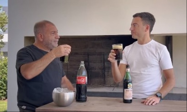 Luis Juez y Rodrigo de Loredo, en un spot.