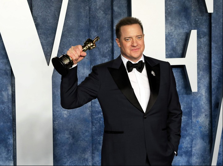 Brendan Fraser, otro de las famosas señaladas por su "cara de Ozempic" en los Oscar. Foto EFE