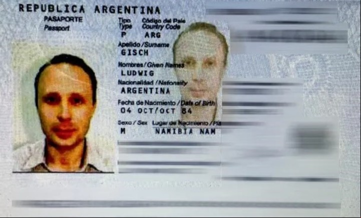 Pasaporte de Ludwig Gisch.