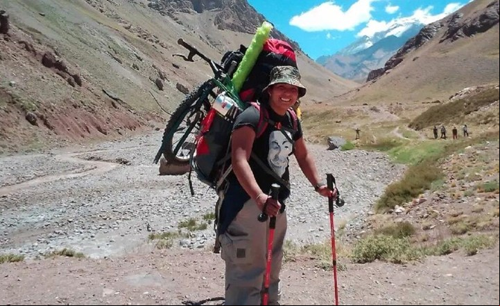 Una expedicionaria en el Aconcagua, que plantea diferentes niveles de dificultad.