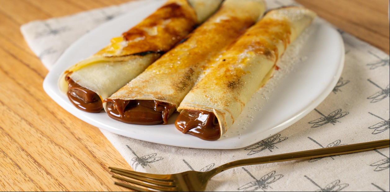 Receta de Panqueques con dulce de leche