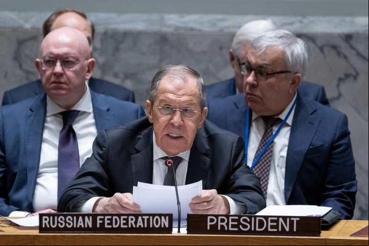 Serguéi Lavrov, en la reunión de la ONU en Estados Unidos. Foto: EFE