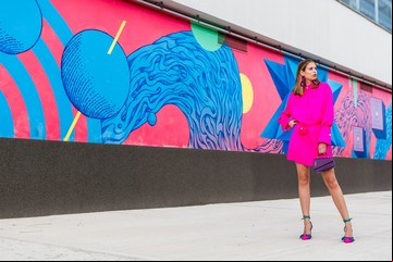 Frío en colores: violeta y  rosa Barbie, el dúo del momento