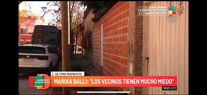 La casa vecina al lugar allanado está tapiada. Captura TV
