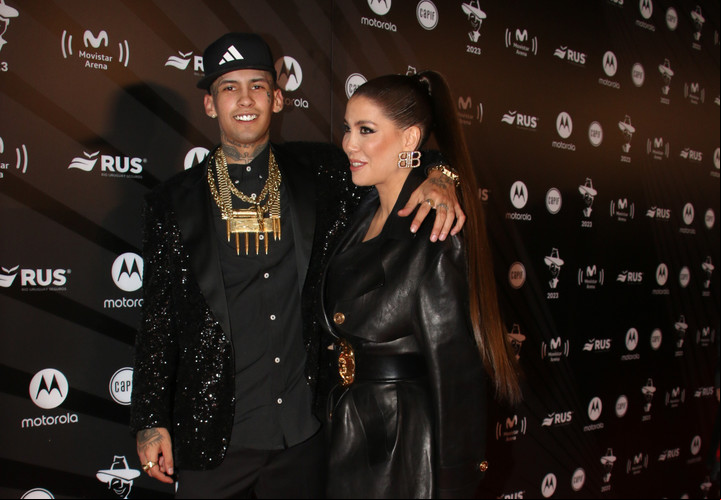 Wanda Nara y L-Gante en los premios Gardel 2023. Foto: Movilpress