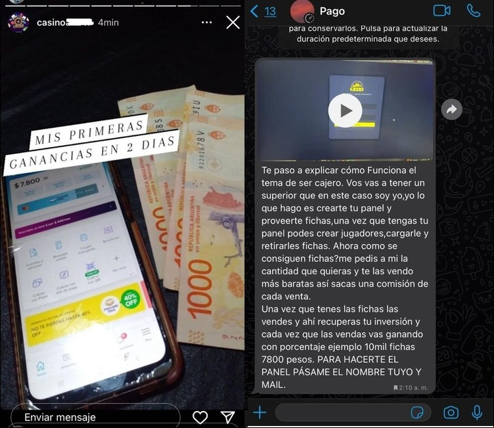 Invitaciones de los es para sumar cajeros. Prometen ganancias en poco tiempo.