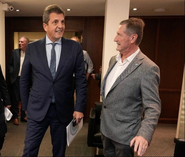 Sergio Massa y Elbio Laucirica.