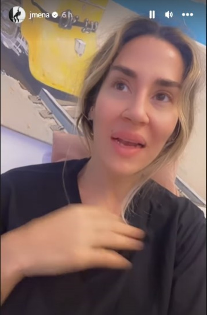 Jimena Barón prometió quedarse encerrada hasta los shows que hará en Córdoba y Rosario. Captura Instagram.