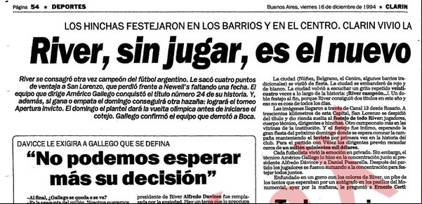 River puede ser campeón hoy, pero sin pisar la cancha: los otros diez casos de la historia