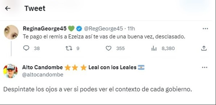 Las violentas respuestas al tuit de Flavio Mendoza.