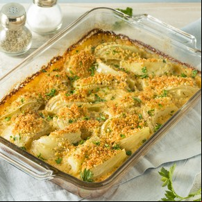 Hinojo al horno gratinado