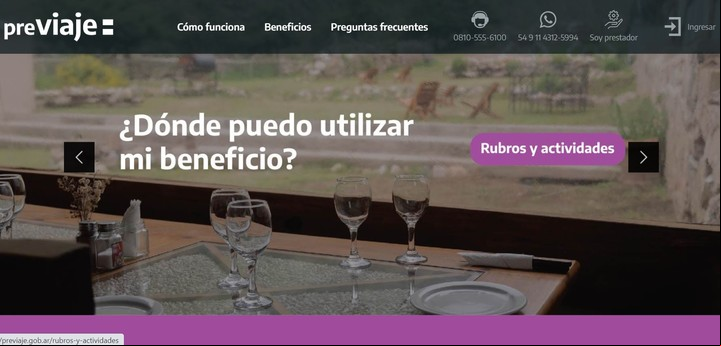Web de Previaje.