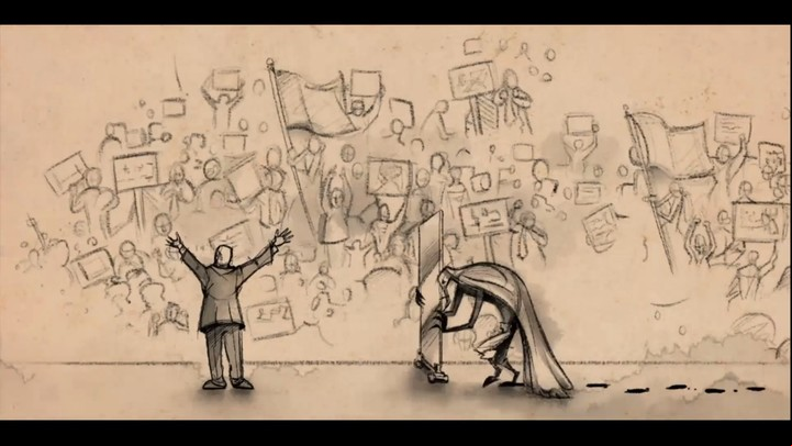 Animaciones de la película, realizadas por Lissette Freire, El Káiser de la Atlántida.