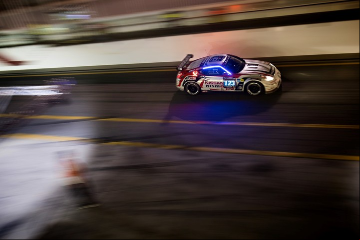El Nissan 370Z de Jann Mardenborough en las 24 Horas de Dubai de 2012.