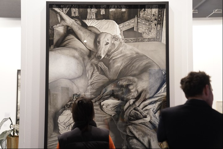 Obra de Alexis Minkiewicz, artista sold out en Aldo De Souza. Foto: Fernando de la Orden