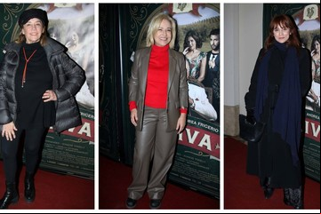 Muchos famosos en el estreno de "Oliva", el nuevo filme con Juan Leyrado y Andrea Frigerio