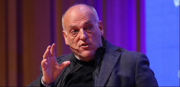 Javier Tebas, en Buenos Aires: el caso Rubiales, la Liga "anormal" Argentina y por qué fue "triste" el final de la película de Messi en España