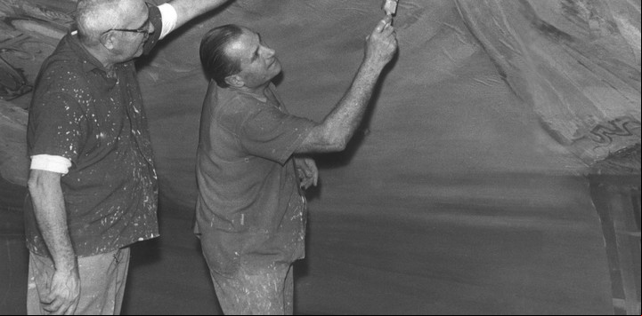 Raúl Soldi. El autor del mural de la cúpula del Teatro Colón. Foto archivo