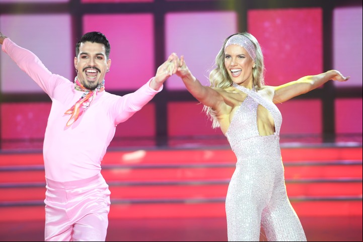 Eva Bargiela el día de su debut en el "Bailando 2023", a mediados de septiembre. Foto: Prensa América