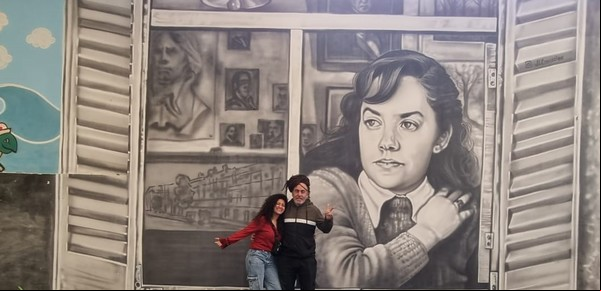  Messi, Maradona, Luca Prodan y María Elena Walsh, íconos que se hacen murales en las calles de Morón