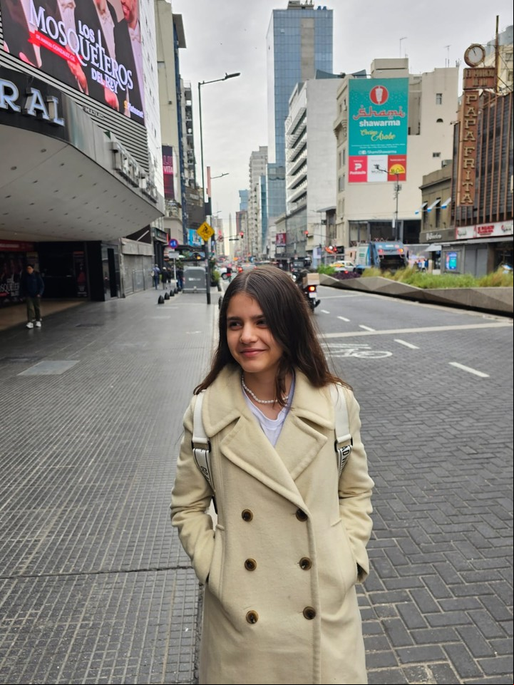 Una nueva estrella en la Calle corrientes. Foto: Álbum familiar.