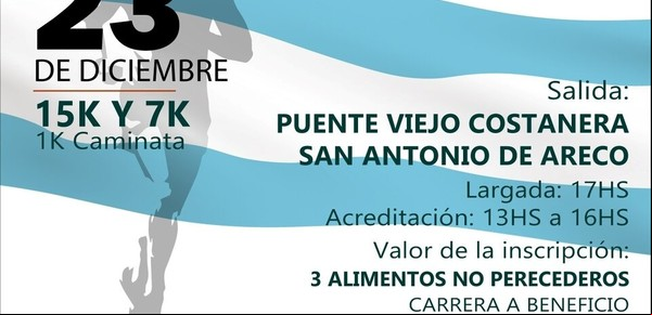 Una carrera en San Antonio de Areco con un fuerte objetivo solidario