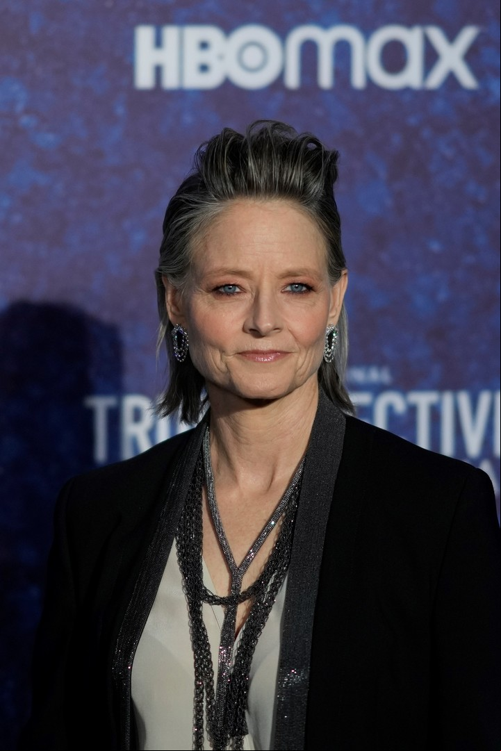 Jodie Foster en la red carpet de la serie, en la ciudad de México. Foto AP